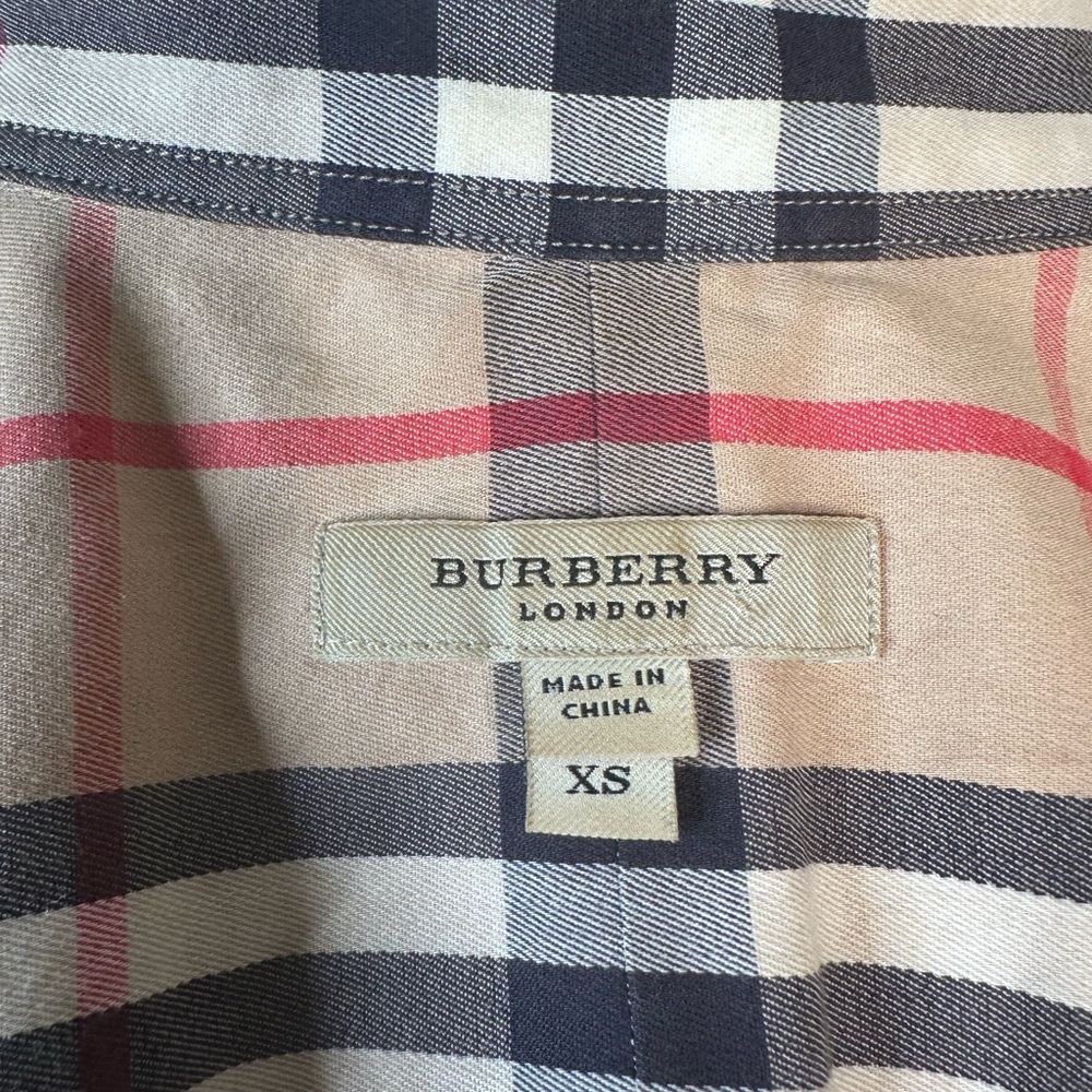 Authentic Burberry Nova Check Button Down Long Sl… - image 3